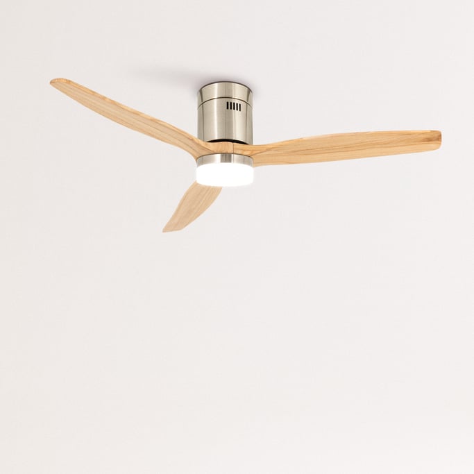 LIGHTCALM NICKEL - Ventilatore da soffitto reversibile con luce 40W DC , Immagine di galleria 1