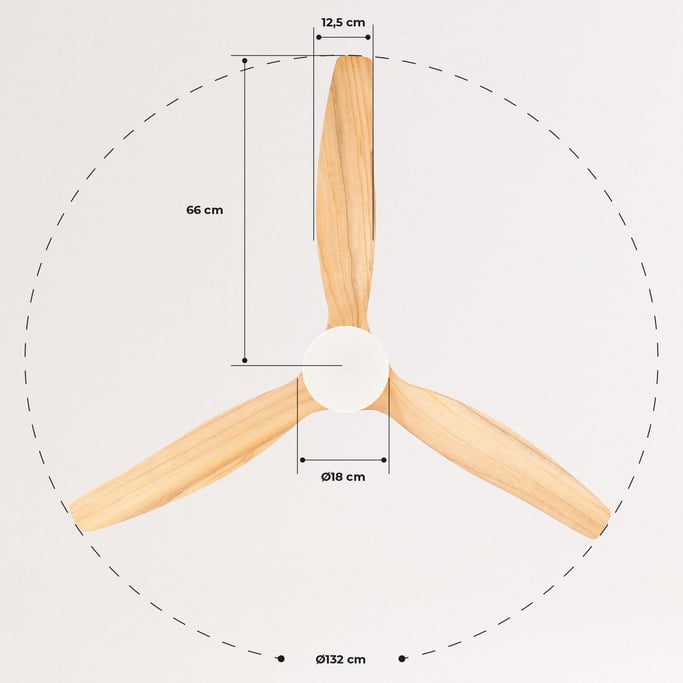 LIGHTCALM NICKEL - Ventilatore da soffitto reversibile con luce 40W DC , Immagine di galleria 10