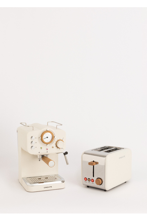 Pack TOAST RETRO broodrooster + THERA RETRO espressoapparaat met matte afwerking