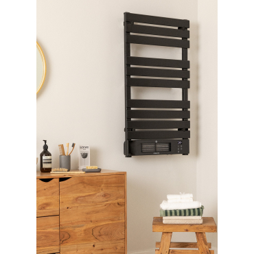 Sèche-serviettes LCD Sans fluide Noir 500W JUPITER