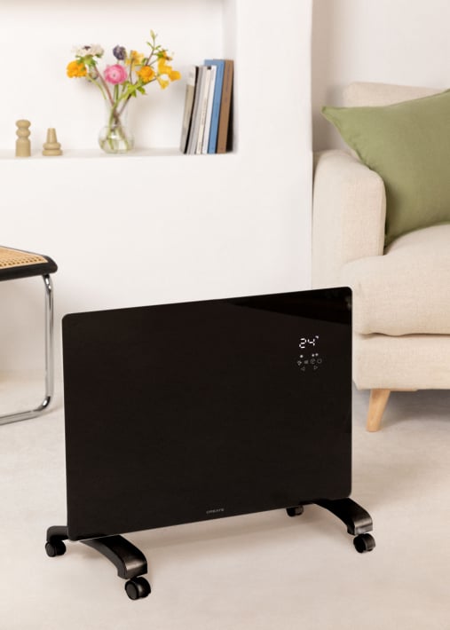 WARM CRYSTAL 1500W - Elektrische glazen convector met Wifi