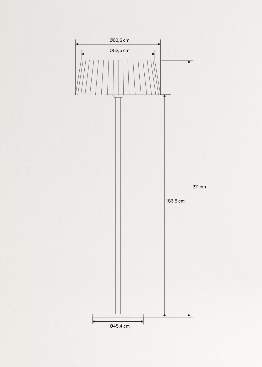 PATIO HEATER - Infrarood terras- en tuinverwarmer, medidas foto vertical