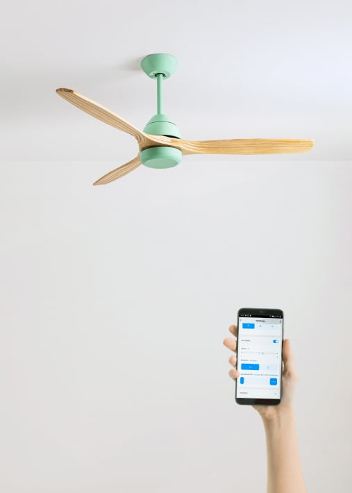 WIND CUP - Plafondventilator 40W silent Ø132 cm 100% hout