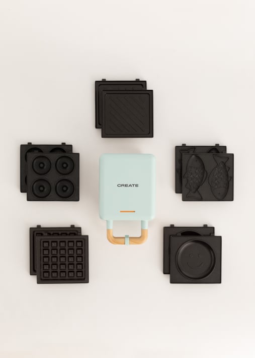 Pack STONE STUDIO Individueel - wafel en grill Sandwich Maker +Taiyaki Plaat + pannenkoek pannenkoek Plaat + donuts Plaat