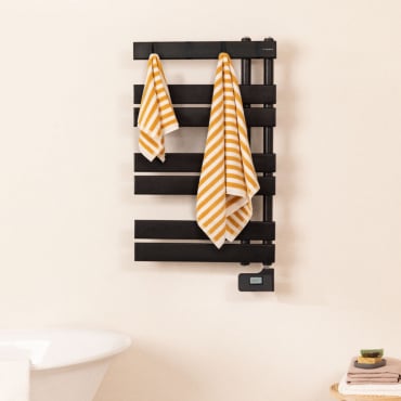 WARM TOWEL MODERN - 400W Elektrisch Olie Handdoekenrek Zwart
