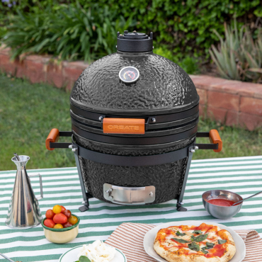 BBQ KAMADO - Keramische Smoker-barbecue Zwart