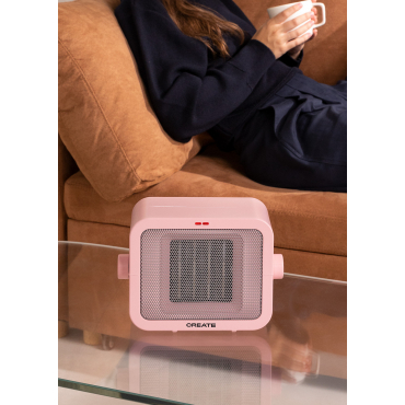 CREATE/WARM BOX/Keramische Ruimteverwarming Gebroken Wit/Draagbare Kachel / 1500 W, Instelbare Thermostaat, 2 Vermogensstanden, PTC Verwarmde Luchtverwarming, Oververhittingsbeveiliging