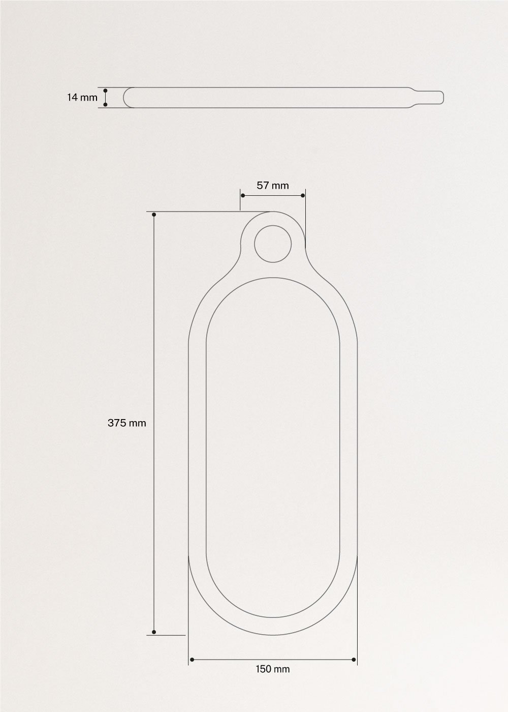 KITCHENWARE ESSENTIALS - Snijplanken van acaciahout, medidas foto vertical