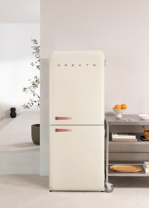 FRIDGE RETRO COMBI - Retro stijl combi koelkast 401L