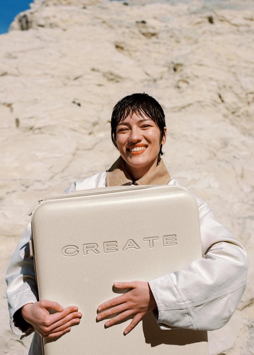 LUGGAGE STUDIO - Harde polycarbonaat koffer met TSA-slot en multidirectionele wielen