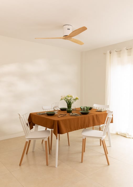 WIND CALM NATURAL WOOD - Plafondventilator 40W silent 100% hout