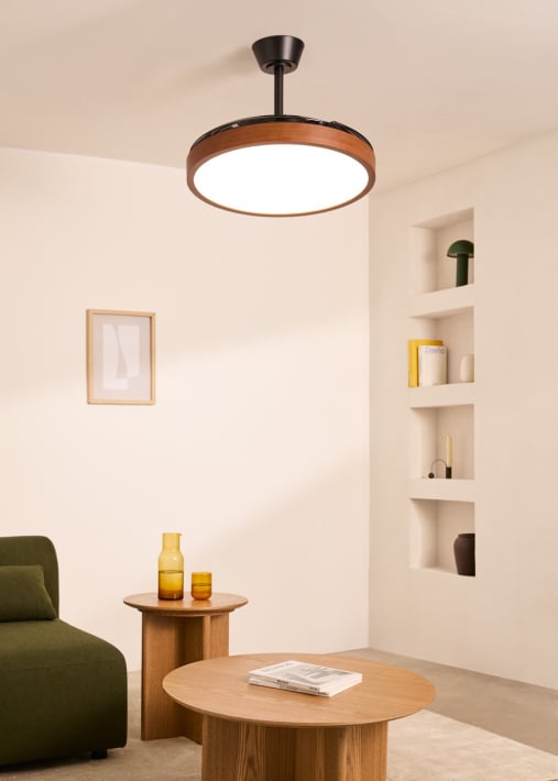 WIND CLEAR STUDIO - Plafondventilator 40W stil met intrekbare bladen en LED-licht, verschillende maten