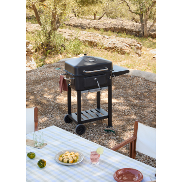 BBQ SMOKEY PRO - Houtskool Rookoven Barbecue Met Embers Regelaar En Bijzettafel Exclusive