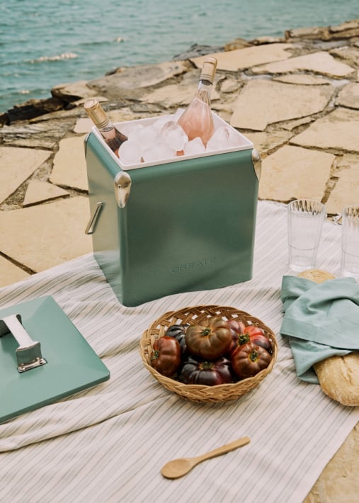 COOLER RETRO - 13L thermische koelbox met flesopener