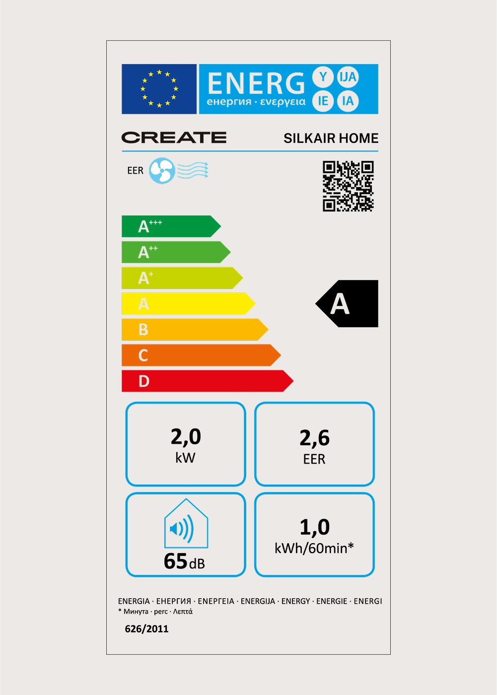 SILKAIR HOME 36L - Draagbare 3-in-1 airconditioner 7000 BTU met ontvochtiger 36L/dag, medidas foto vertical
