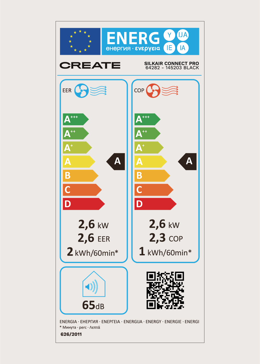 SILKAIR CONNECT PRO 24L - 4-in-1 WiFi 9000 BTU draagbare airconditioner met warmtepomp , medidas foto vertical