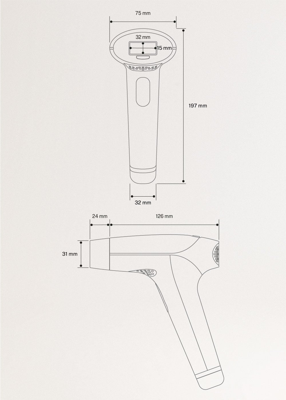 SILK SKIN IPL - IPL-ontharingsapparaat met kwarts-lamp, medidas foto vertical