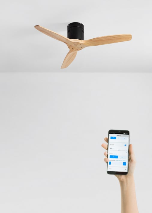 WIND CALM NATURAL WOOD - Plafondventilator 40W silent 100% hout