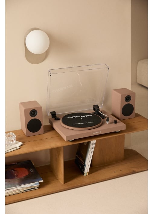 RECORD PLAYER STUDIO PRO - Platenspeler met 2 externe luidsprekers, Bluetooth en RCA-uitgang