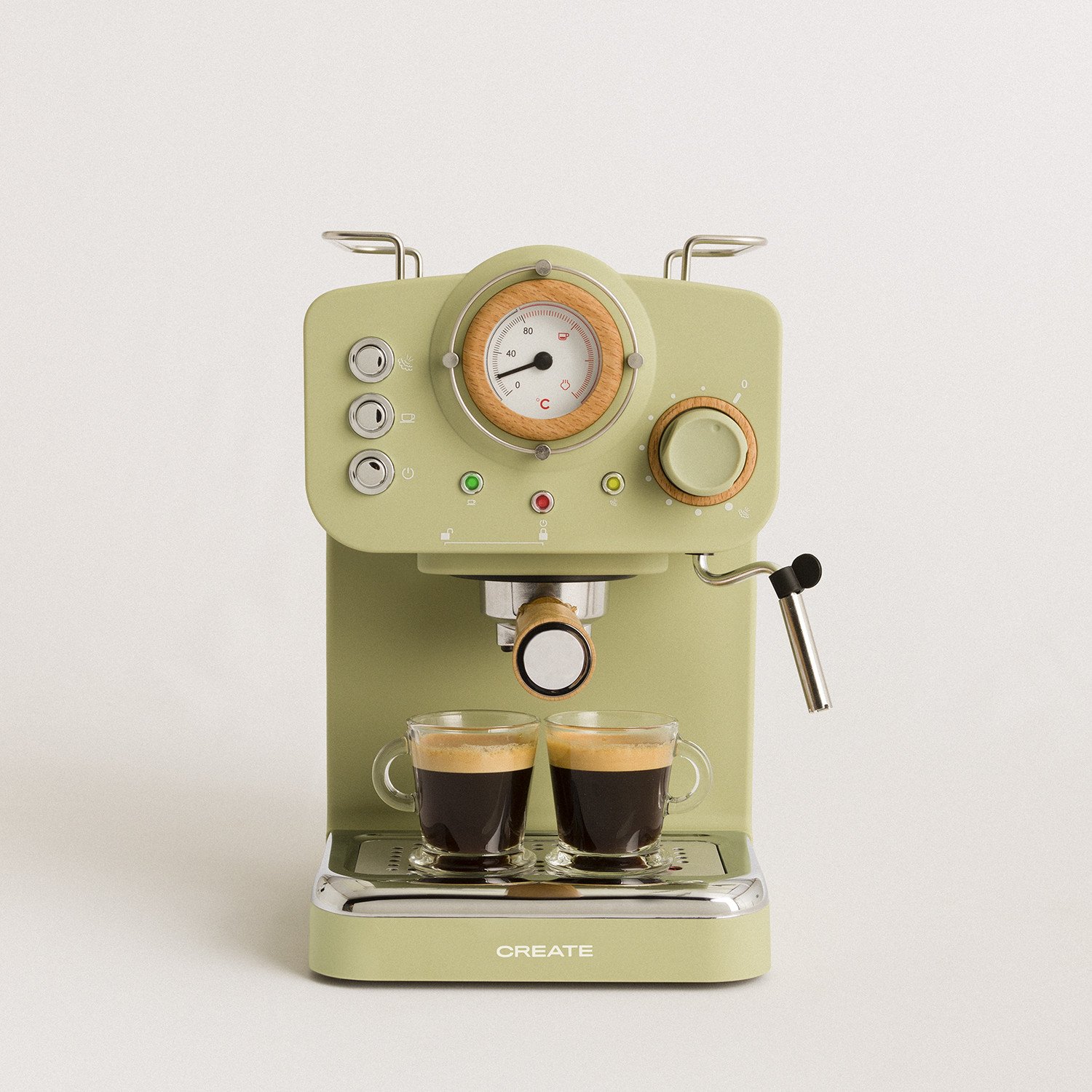 verlamming schildpad kopen THERA RETRO MATT - Espresso-koffiezetapparaat met matte afwerking - Create