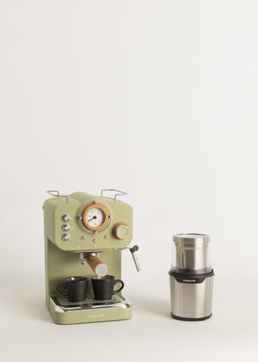 Kopen Pack THERA MATT RETRO Express-koffiezetapparaat + MILL PRO koffie- en kruidenmolen