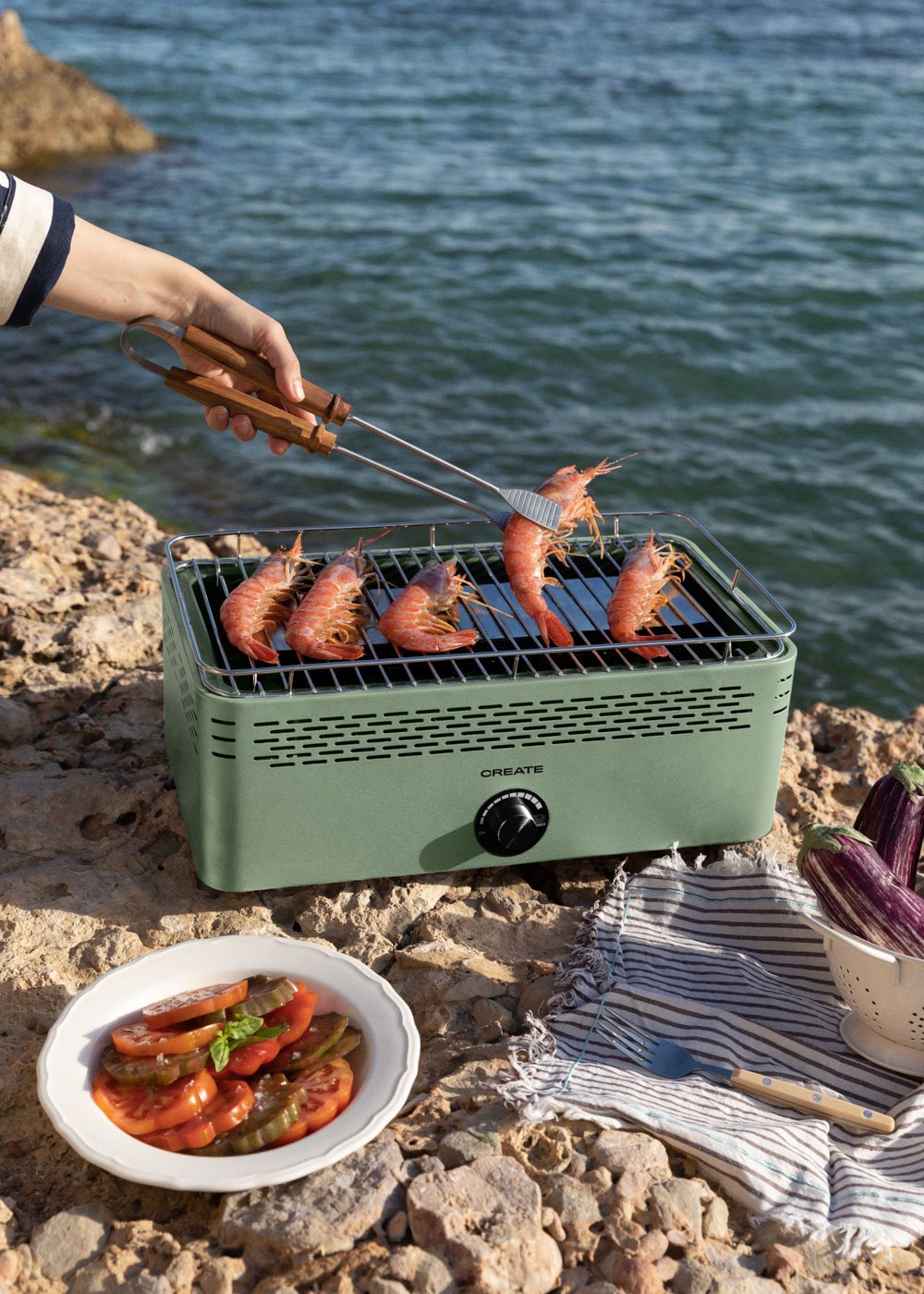 BBQ COMPACT Draagbare houtskoolbarbecue zonder rook Create