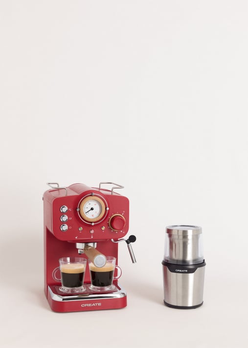 Kopen Pack THERA MATT RETRO Express-koffiezetapparaat + MILL PRO koffie- en kruidenmolen