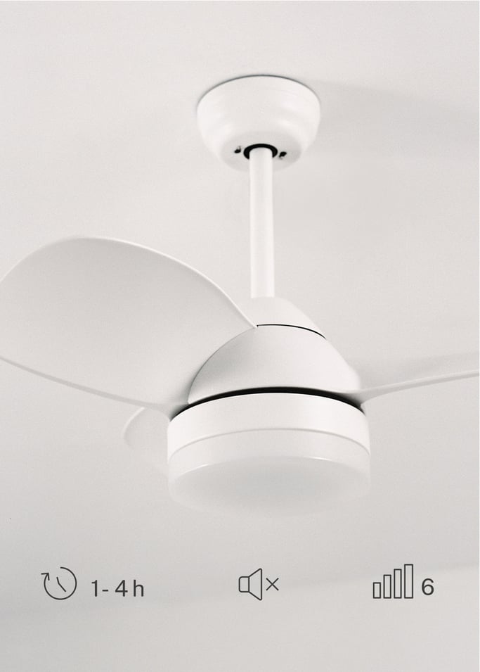 WIND ROUND - Plafondventilator 40W silent Ø76 cm met ledlicht van 15W, afbeelding van de galerij 4