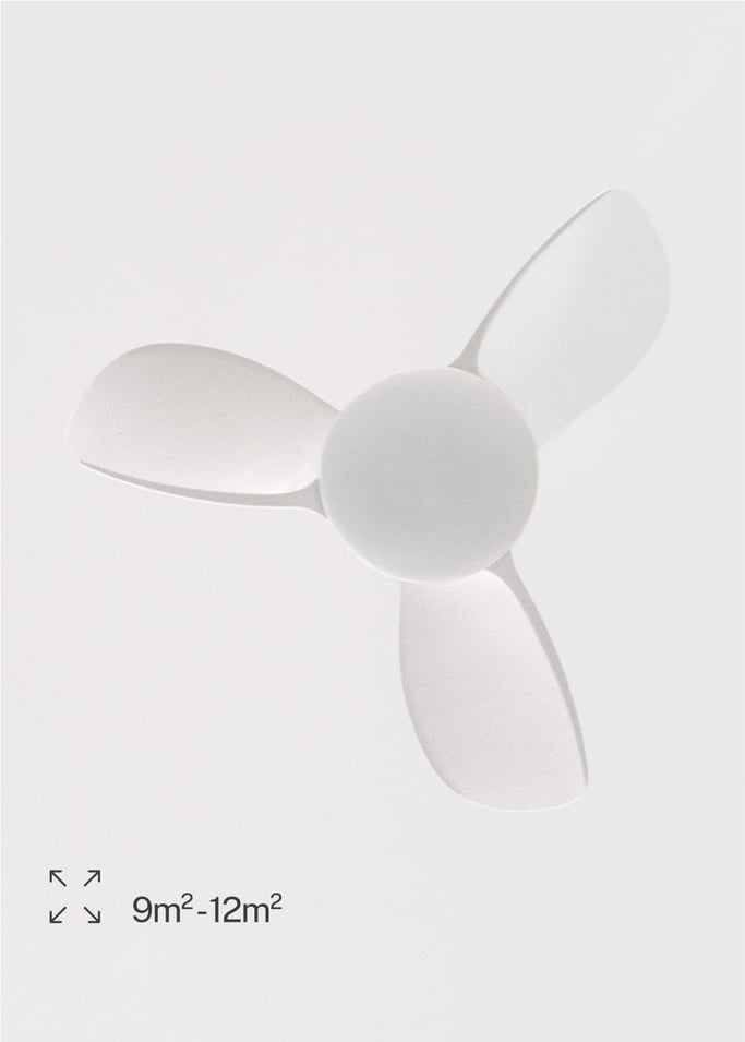 WIND ROUND - Plafondventilator 40W silent Ø76 cm met ledlicht van 15W, afbeelding van de galerij 5