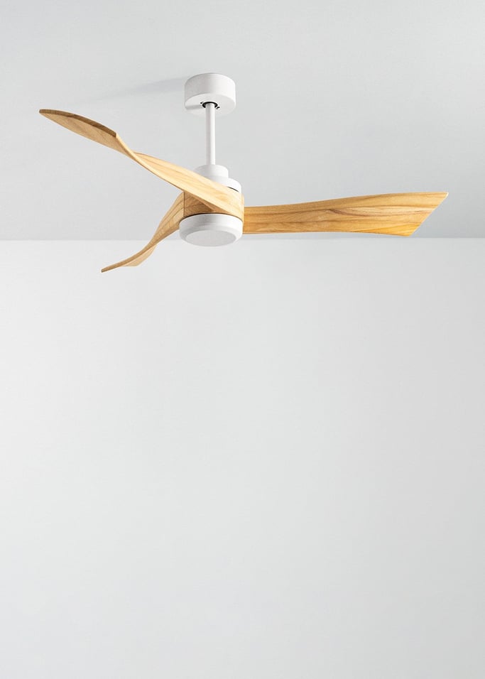 WIND CURVE - Plafondventilator 40W silent Ø132 cm met ledlicht van 15W, afbeelding van de galerij 2