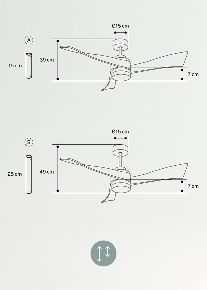 WIND CURVE - Plafondventilator 40W silent Ø132 cm 100% hout, afbeelding van de galerij 7
