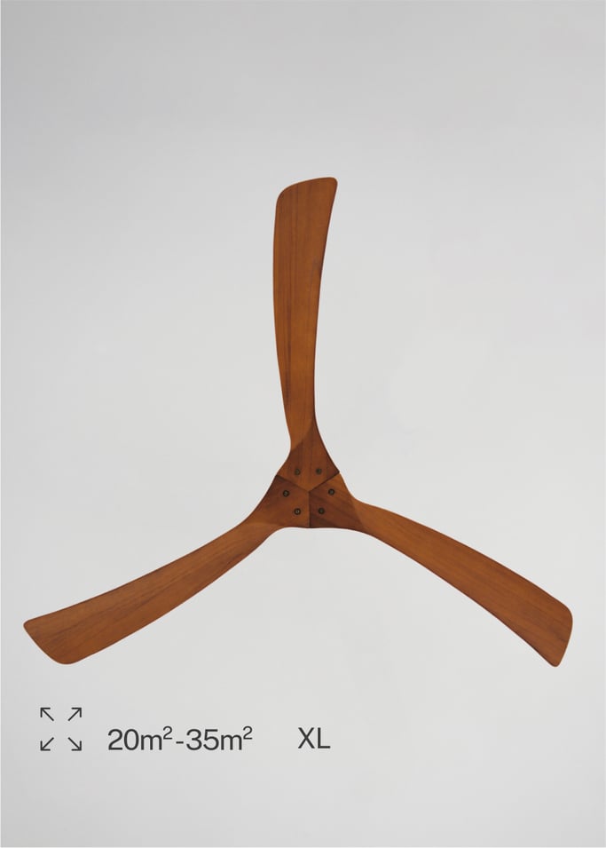 WIND LARGE - Plafondventilator 40W silent Ø152 cm 100% hout, afbeelding van de galerij 5