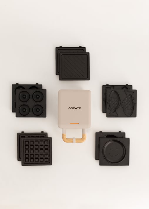 Kopen Pack STONE STUDIO Individueel - wafel en grill Sandwich Maker +Taiyaki Plaat + pannenkoek pannenkoek Plaat + donuts Plaat