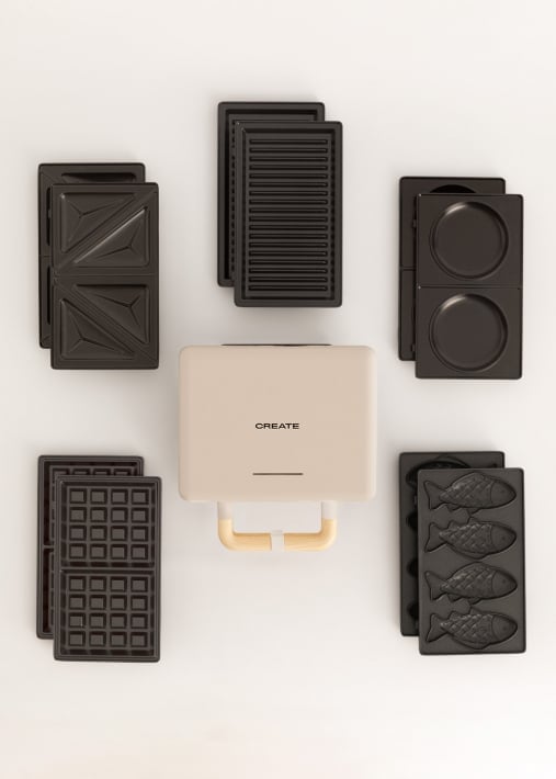 Kopen Pack STONE STUDIO Dubbel - wafel en grill Sandwich Maker +Taiyaki Plaat + pannenkoek pannenkoek Plaat