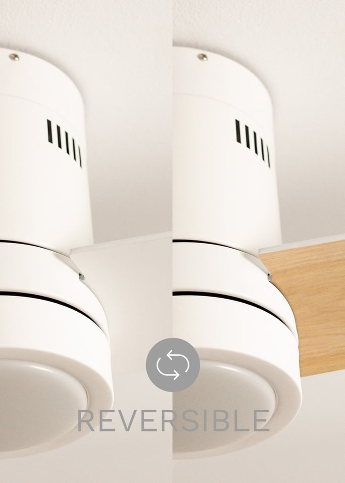 WIND MINIMAL - Plafondventilator 40W silent Ø132 cm met ledlicht van 15W, afbeelding van de galerij 6