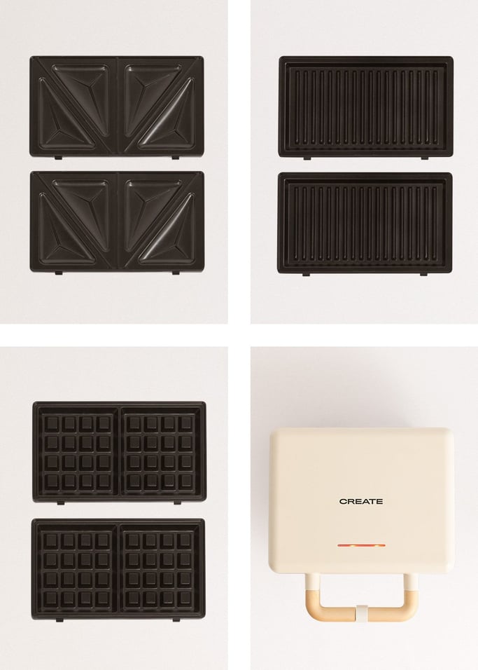 STONE STUDIO - Tosti-ijzer, grill en wafelijzer met verwisselbare platen, afbeelding van de galerij 7