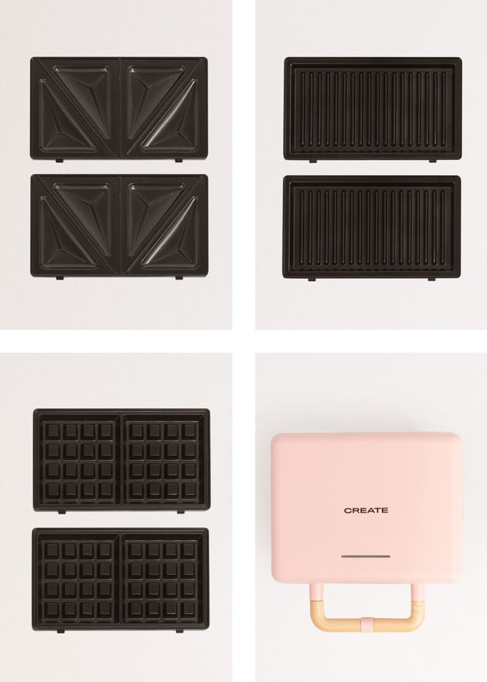 STONE STUDIO - Tosti-ijzer, grill en wafelijzer met verwisselbare platen, afbeelding van de galerij 7