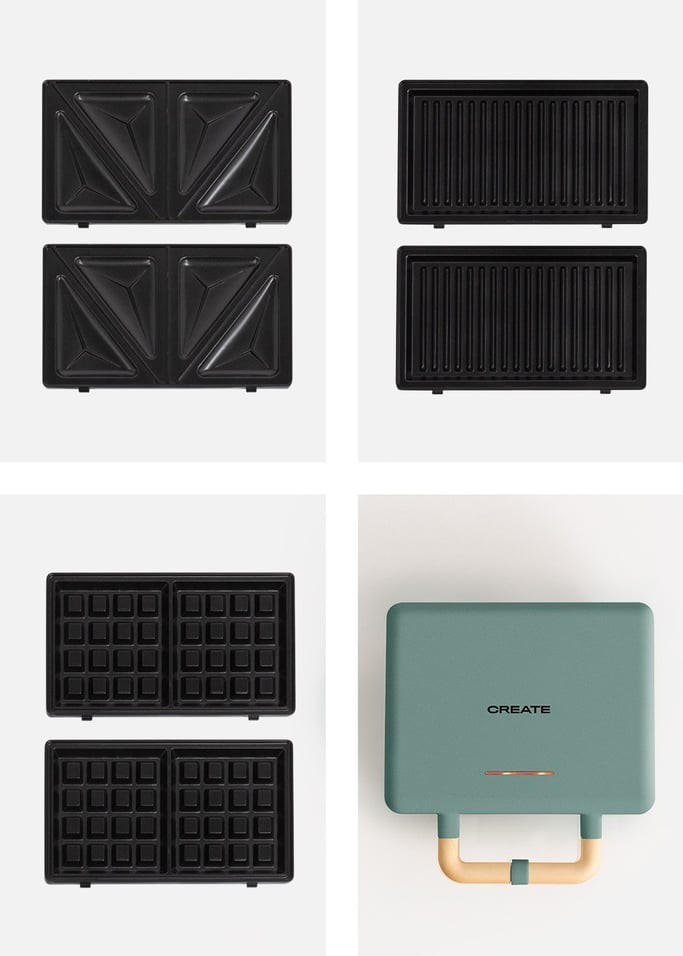 STONE STUDIO - Tosti-ijzer, grill en wafelijzer met verwisselbare platen, afbeelding van de galerij 7