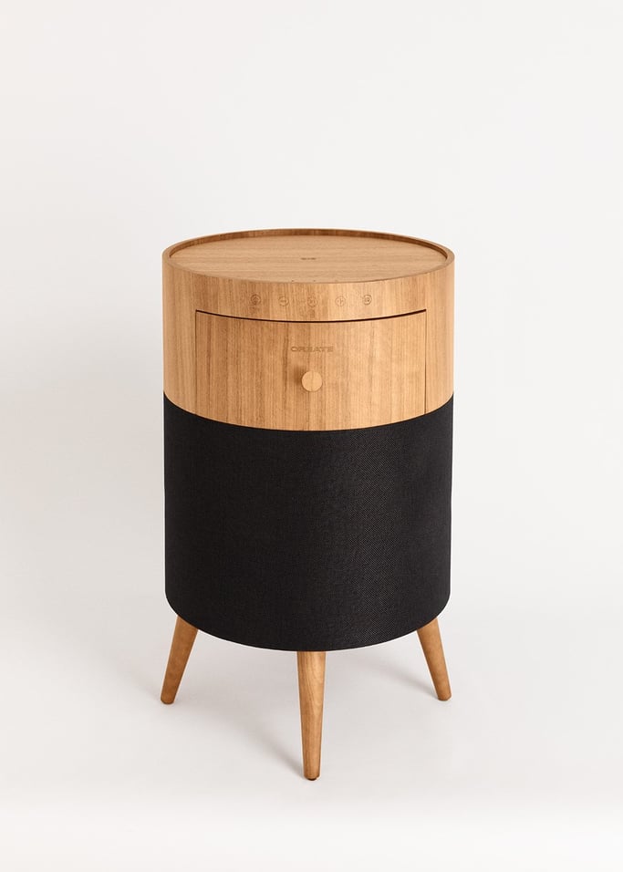 SPEAKER TABLE BASS - Luidsprekertafel met subwoofer, bluetooth, draadloos opladen en opberglade, afbeelding van de galerij 5