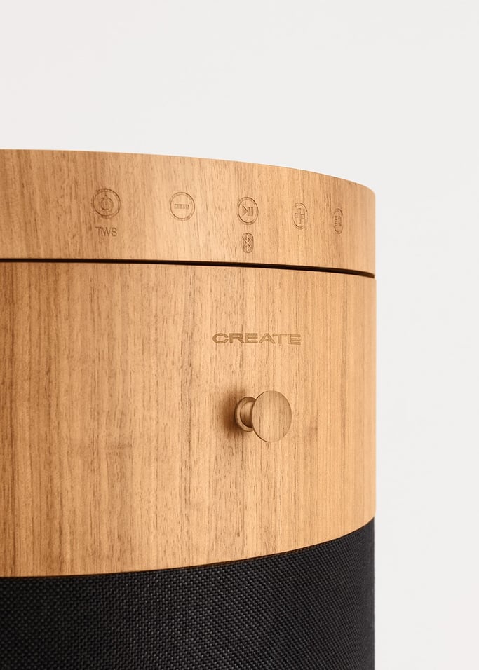 SPEAKER TABLE BASS - Luidsprekertafel met subwoofer, bluetooth, draadloos opladen en opberglade, afbeelding van de galerij 7