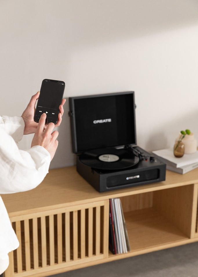 RECORD PLAYER RETRO - Platenspeler Retro met Bluetooth, USB, SD, MicroSD en MP3-recorder/speler, afbeelding van de galerij 4