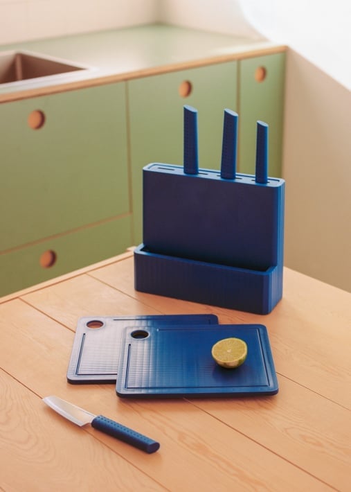 Kopen KITCHENWARE STUDIO - Set van 2 snijplanken en 4 keukenmessen