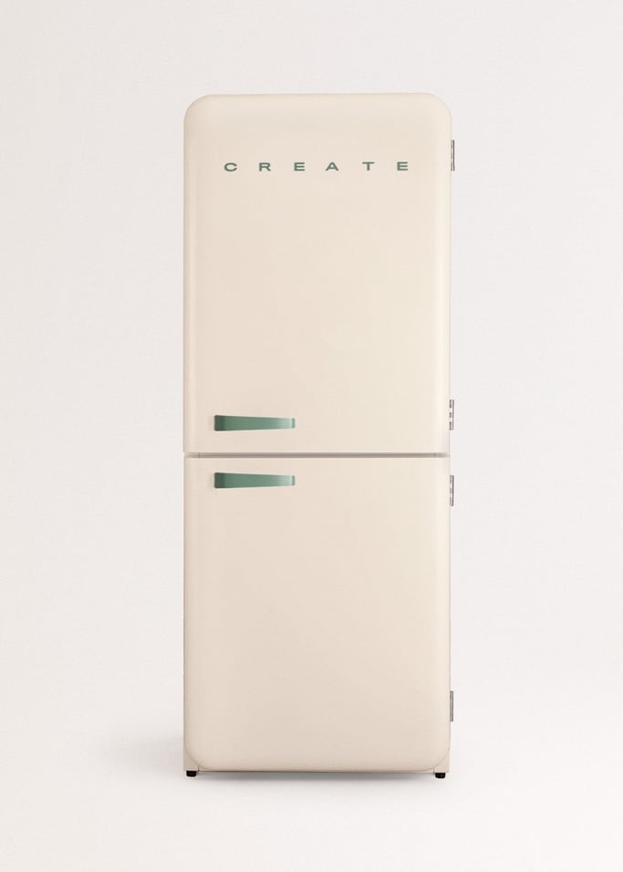 FRIDGE RETRO COMBI - Retro stijl combi koelkast 401L, afbeelding van de galerij 2