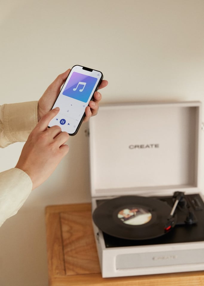 RECORD PLAYER RETRO - Platenspeler Retro met Bluetooth, USB, SD, MicroSD en MP3-recorder/speler, afbeelding van de galerij 3