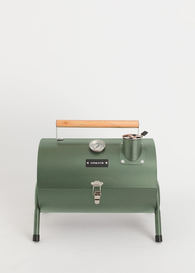 BBQ SMOKEY COMPACT - Draagbare barbecue en rookoven op houtskool, afbeelding van de galerij 1