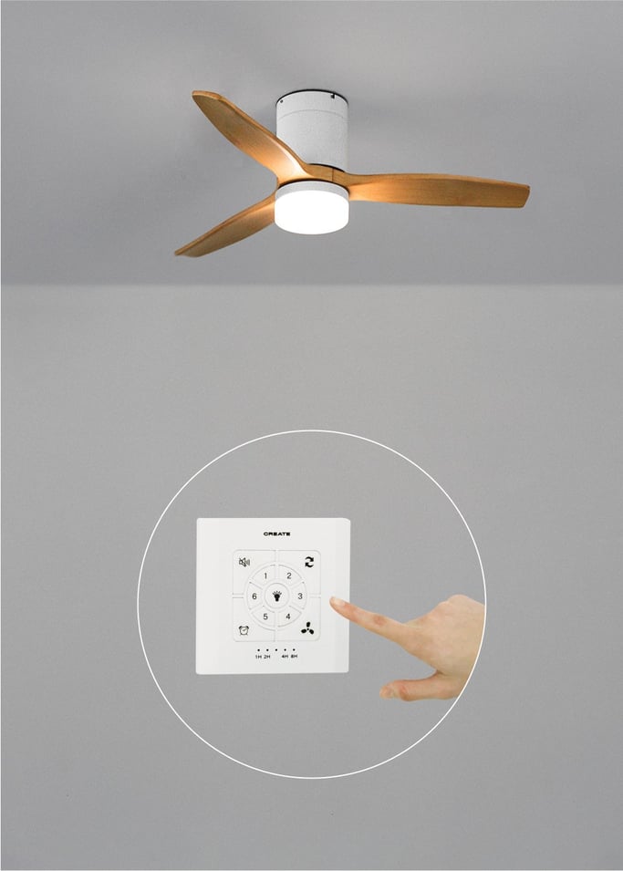 WIND CALM - Stille 40W plafondventilator met technische ABS bladen in verschillende maten, afbeelding van de galerij 1