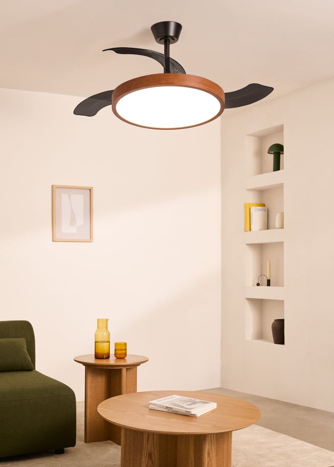 WIND CLEAR STUDIO - Plafondventilator 40W stil met intrekbare bladen en LED-licht, verschillende maten, afbeelding van de galerij 3