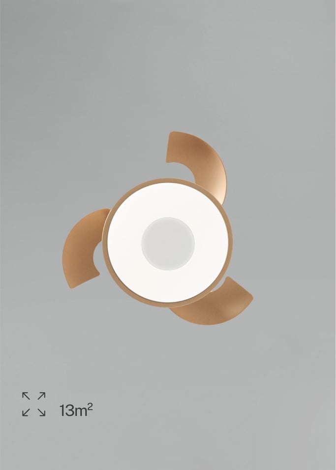 WIND CLEAR CUP - Plafondventilator 40W stil Ø55cm intrekbare bladen met LED verlichting, afbeelding van de galerij 6