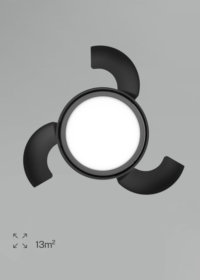 WIND CLEAR LAMP - Plafondventilator 40W Ø55cm stil met intrekbare bladen en LED-licht, afbeelding van de galerij 7