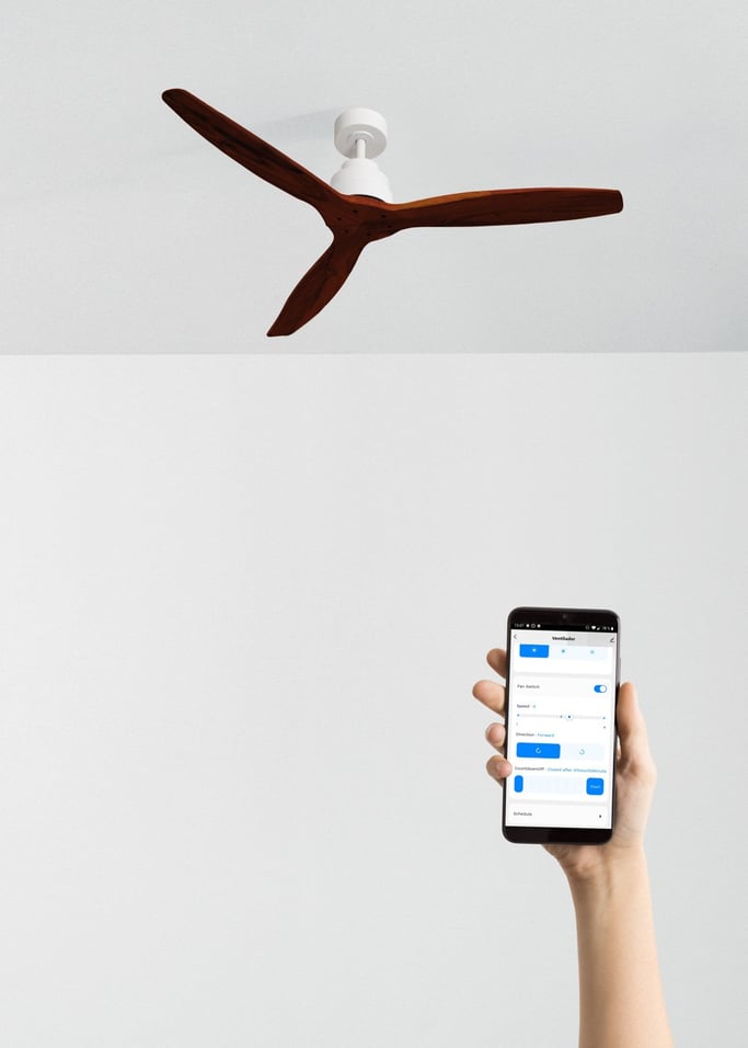 WIND STYLANCE - Plafondventilator 40W silent 100% hout verschillende maten, afbeelding van de galerij 2